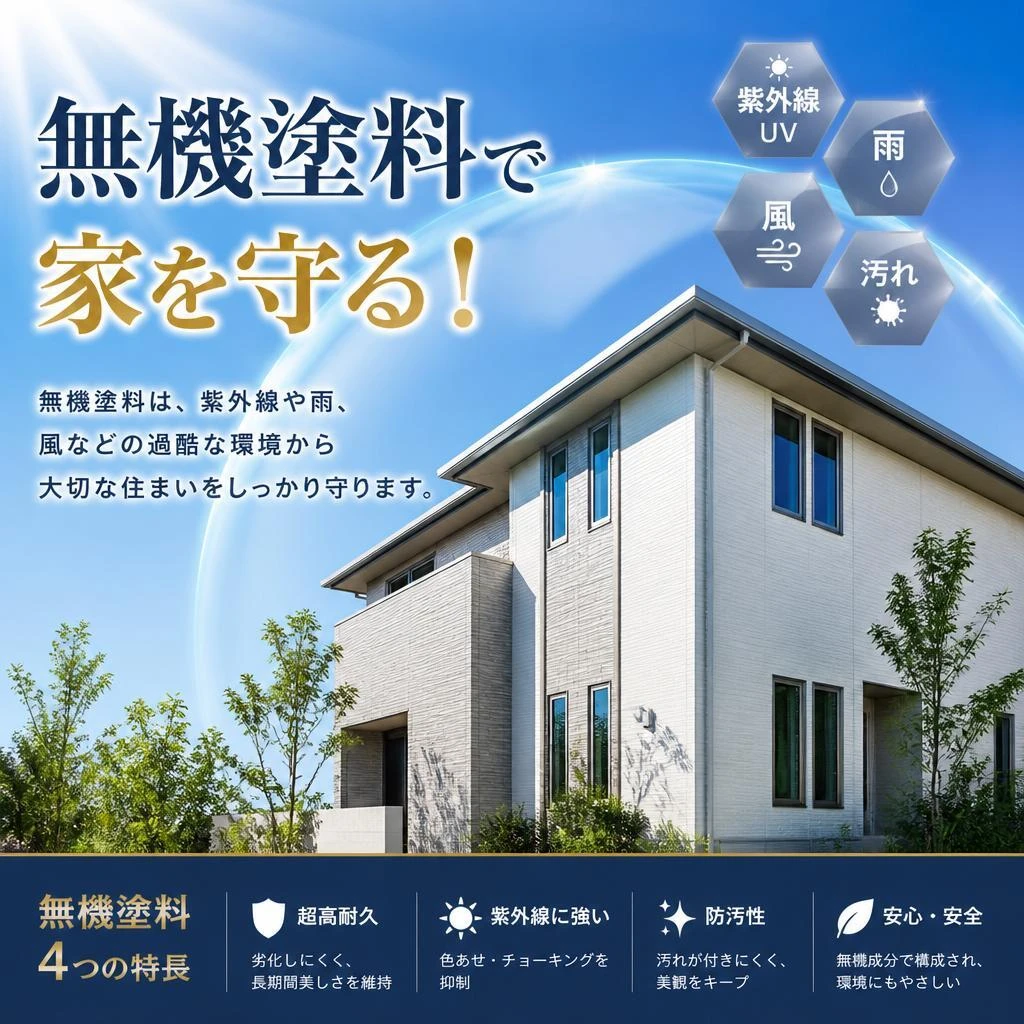 無機塗料で家を守る！