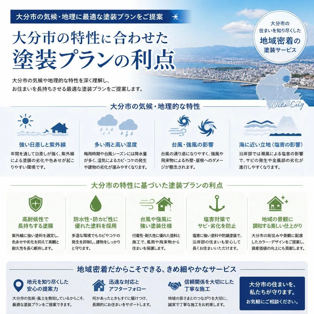 大分市での外壁塗装の魅力