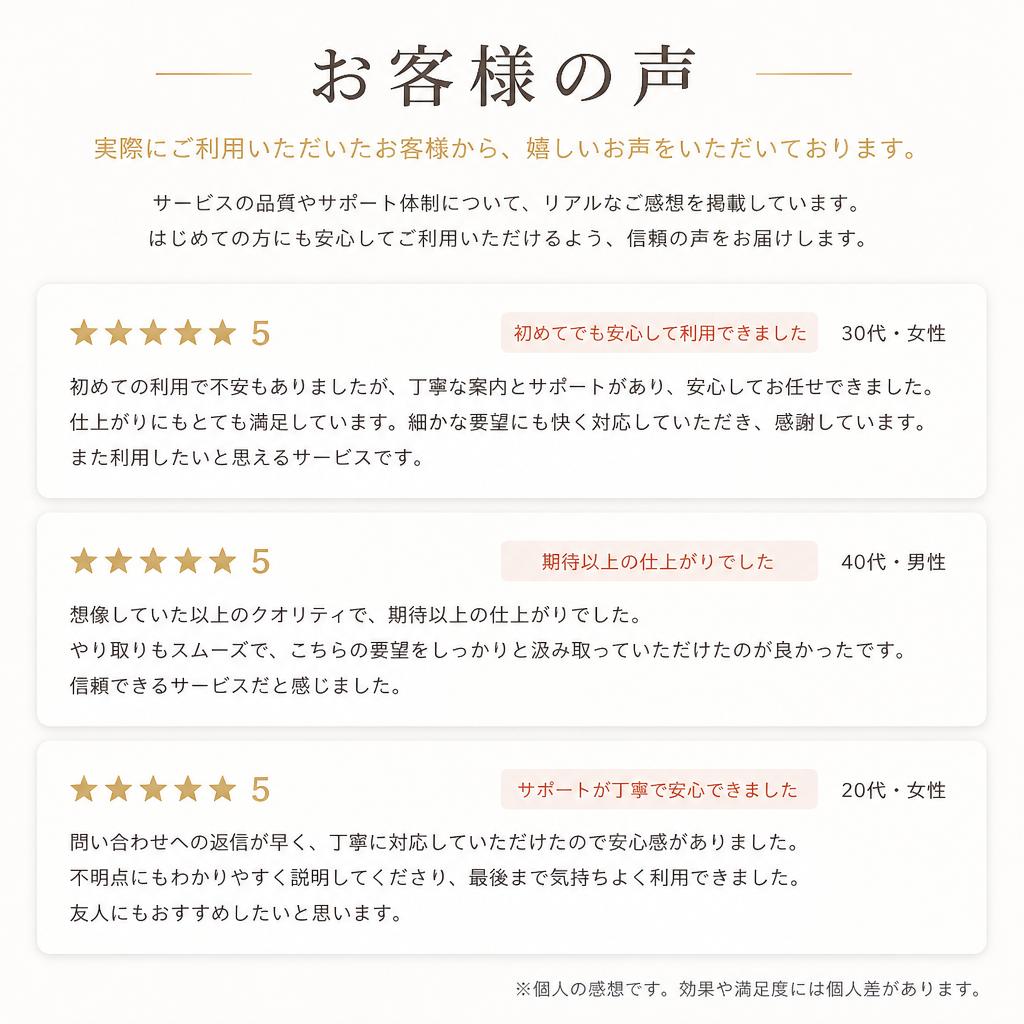 お客様の声