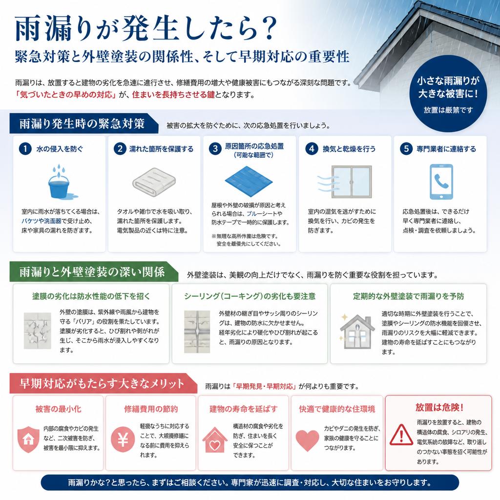 雨漏り修理と外壁の関係