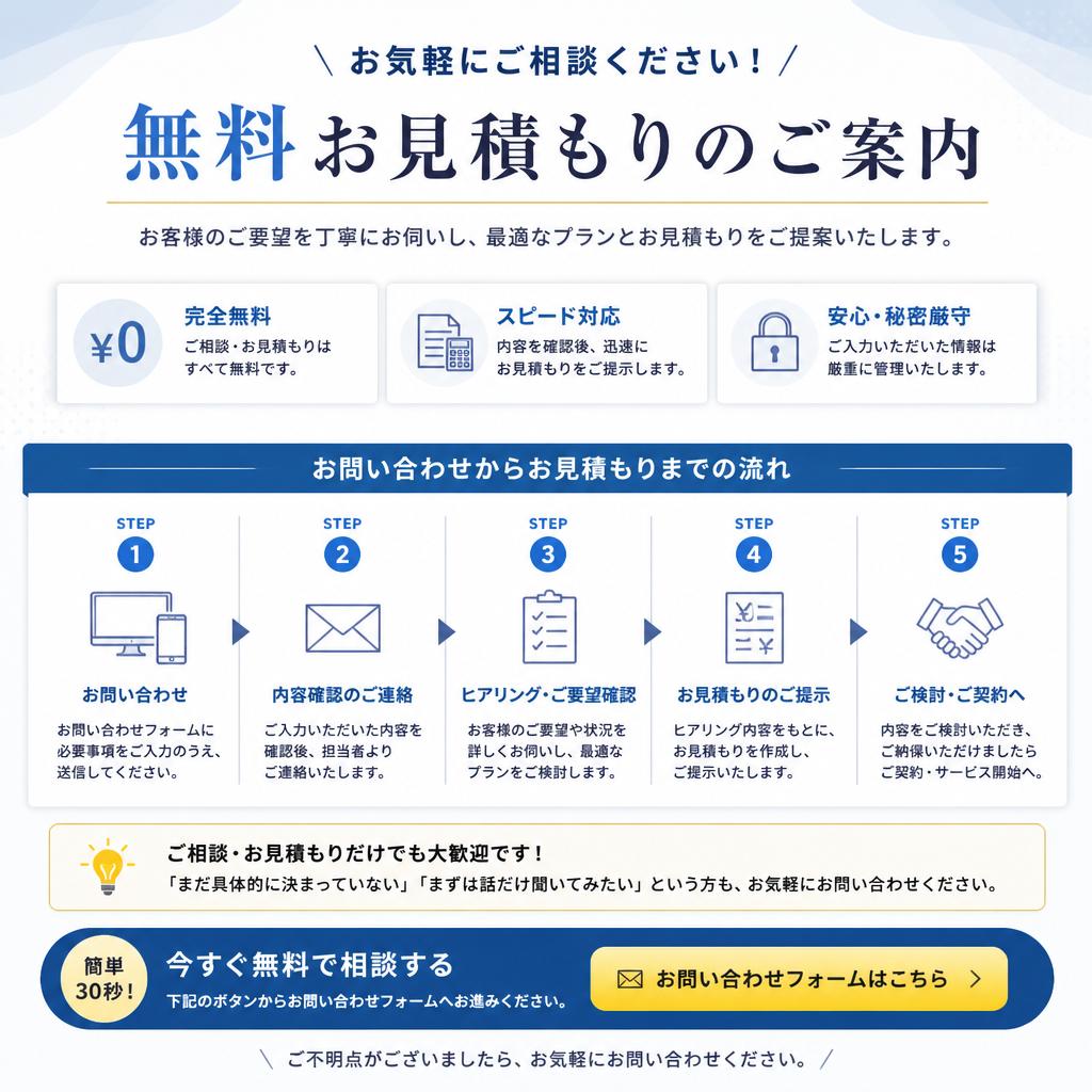 今すぐお見積もりを！
