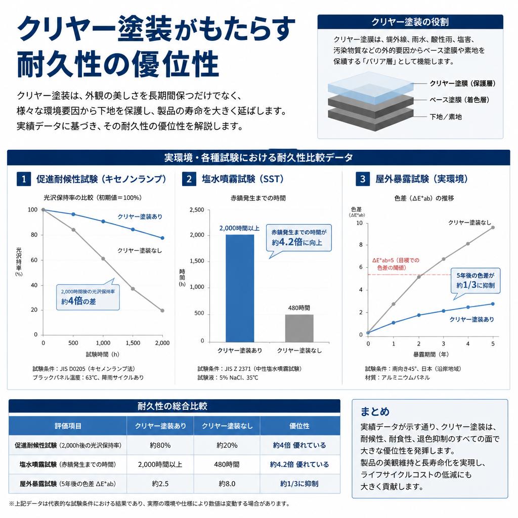 4. クリヤー塗装の耐久性