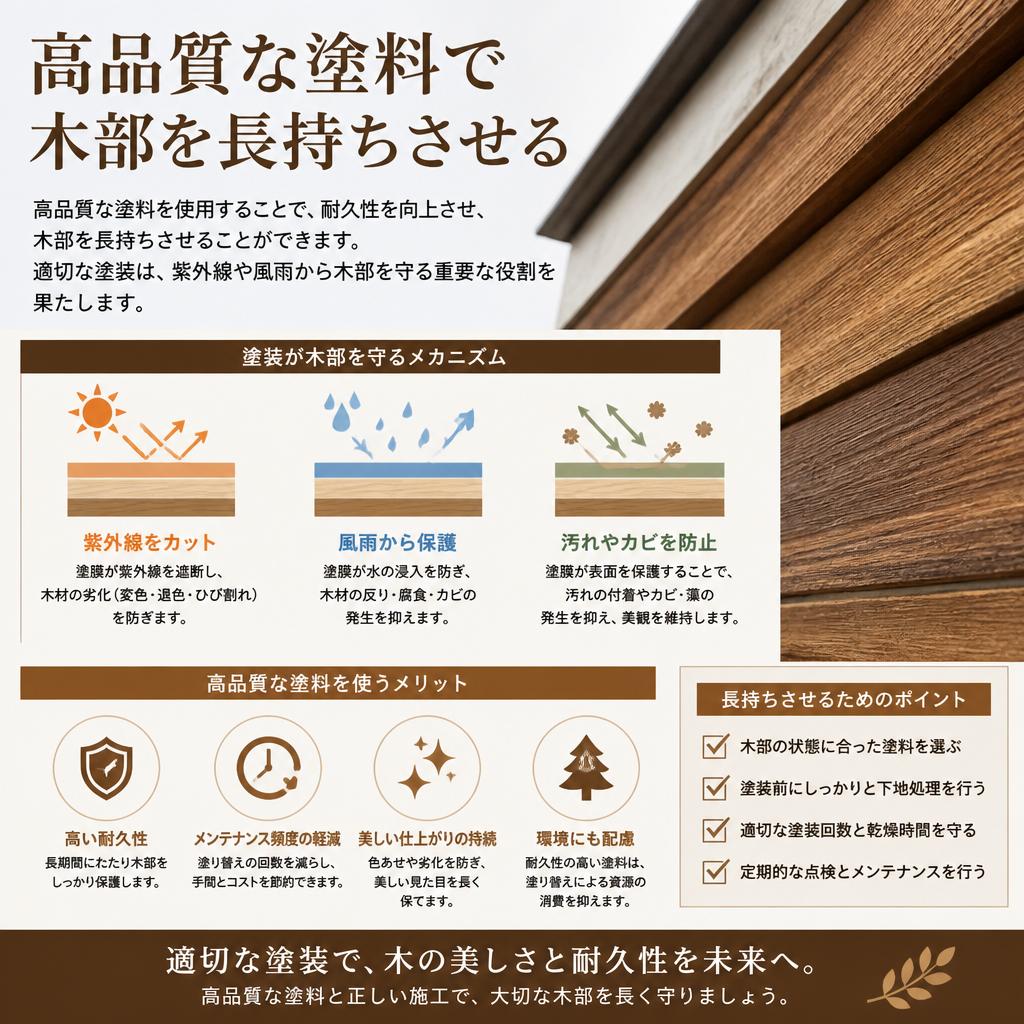 長持ちする木部塗装の特長