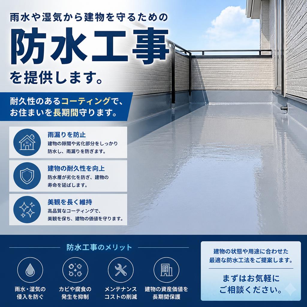 耐久性を高める防水工事