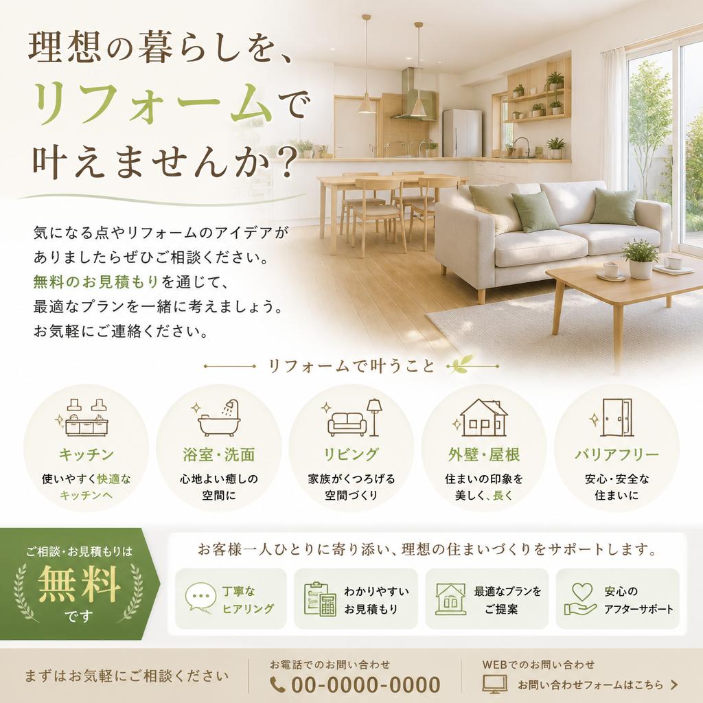 無料相談・見積もりのご案内