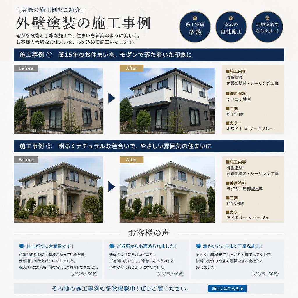 4. 施工例とお客様の声
