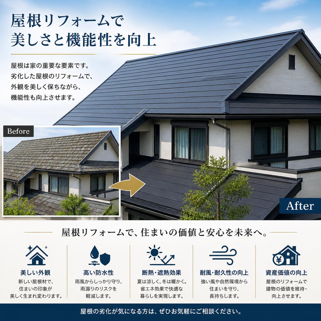 屋根リフォームのメリット