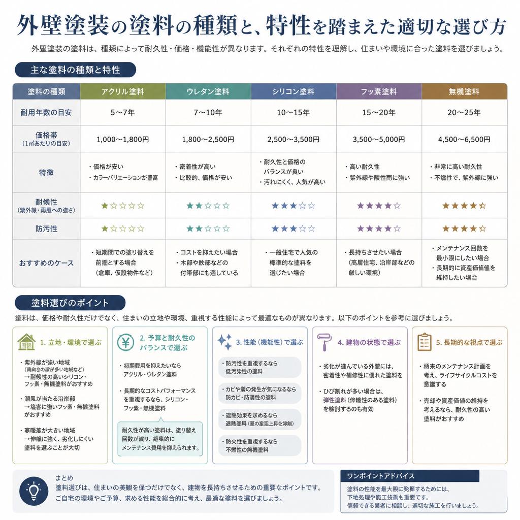 4. 外壁塗装の選び方