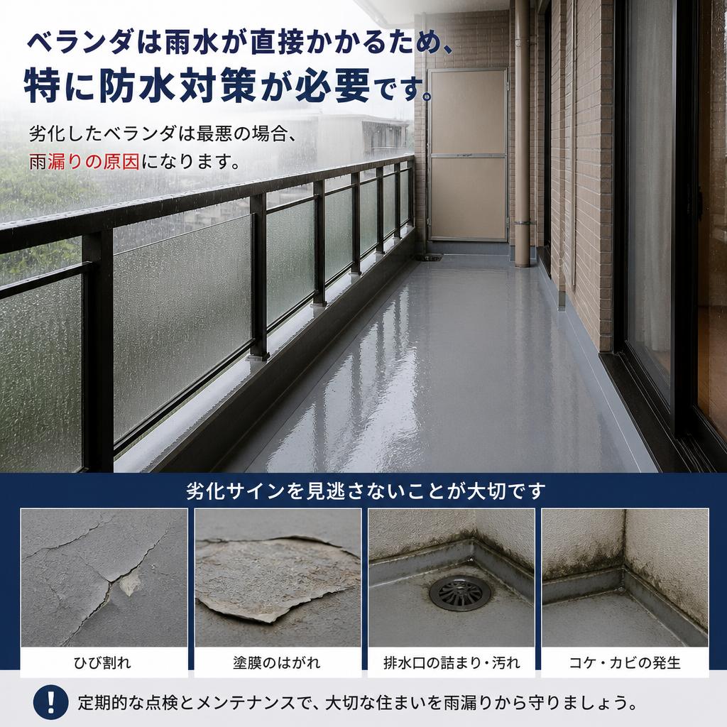 ベランダ防水の重要性