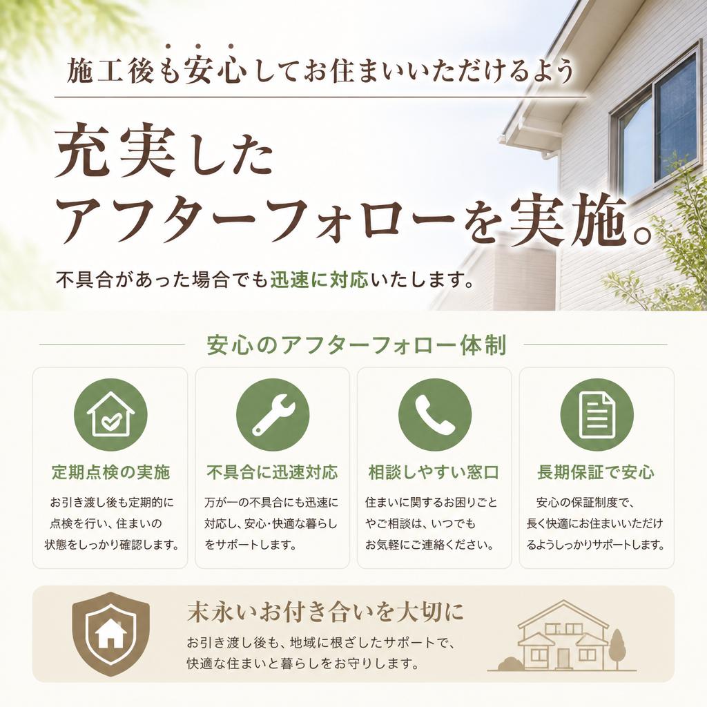 施工後のアフターフォロー