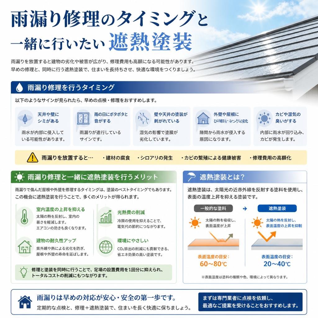 雨漏り修理と合わせて行う重要性