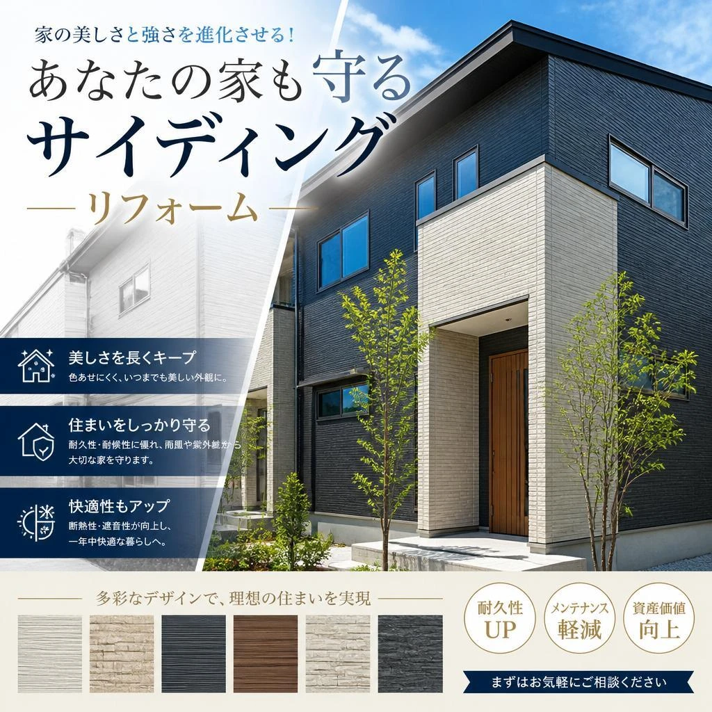 家の美しさと強さを進化させる！あなたの家も守るサイディングリフォーム