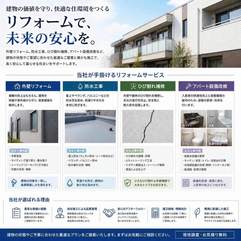 提供するリフォームサービス