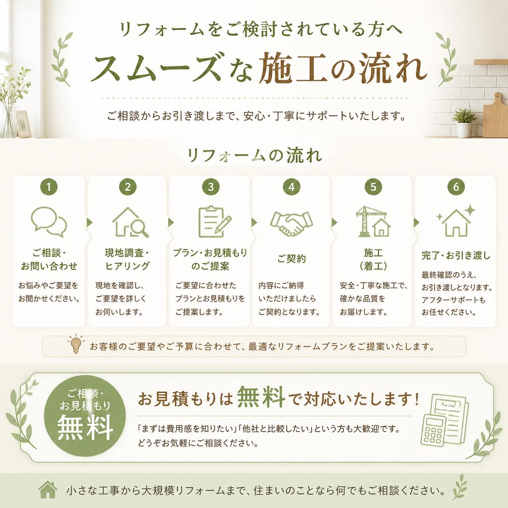 施工の流れとお見積もり
