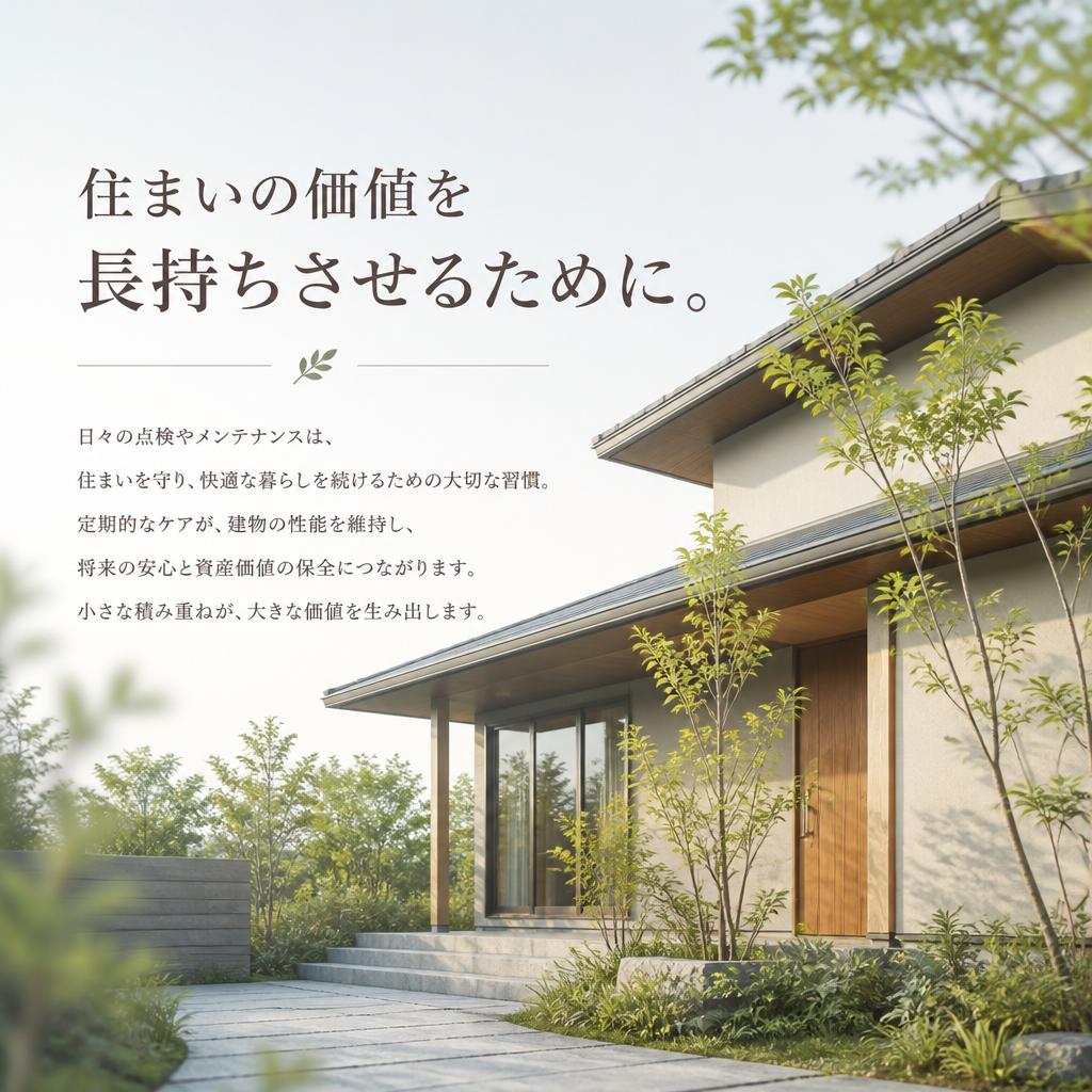 住まいの価値を長持ちさせるために。