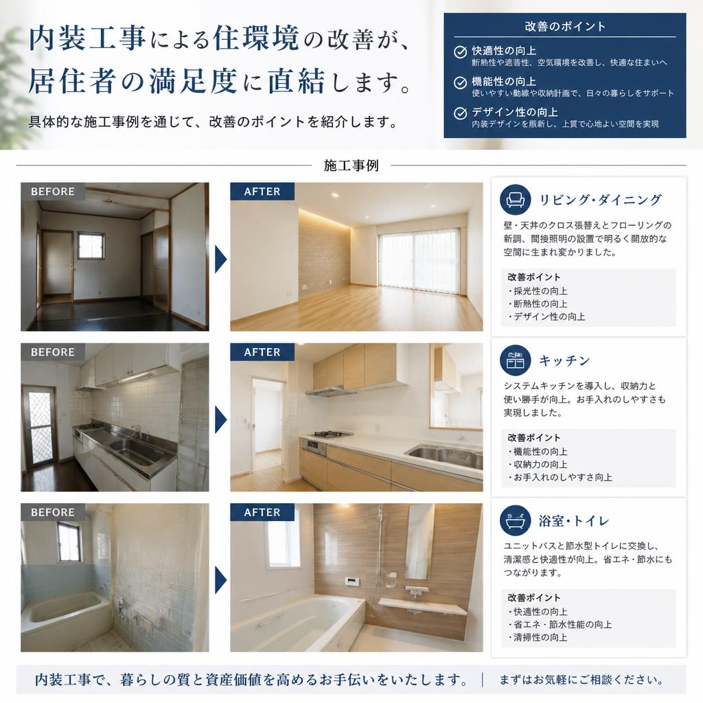 内装工事で快適空間を実現