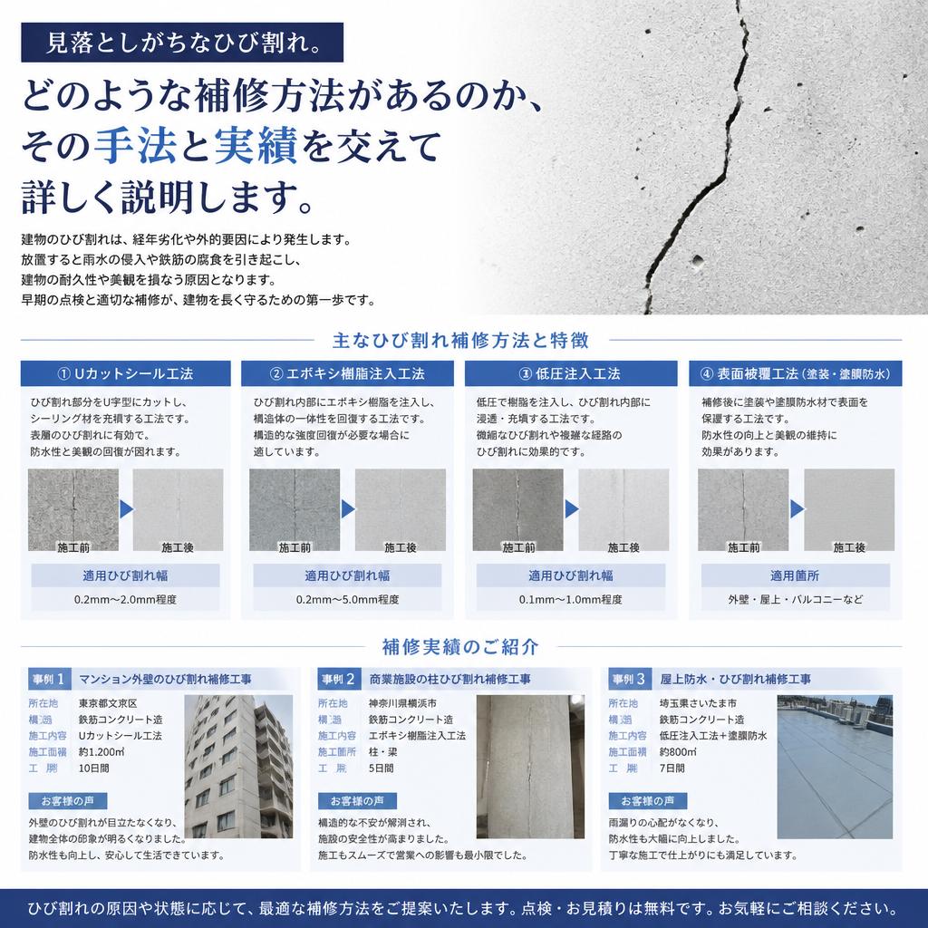 ひび割れ補修の重要性とその手法