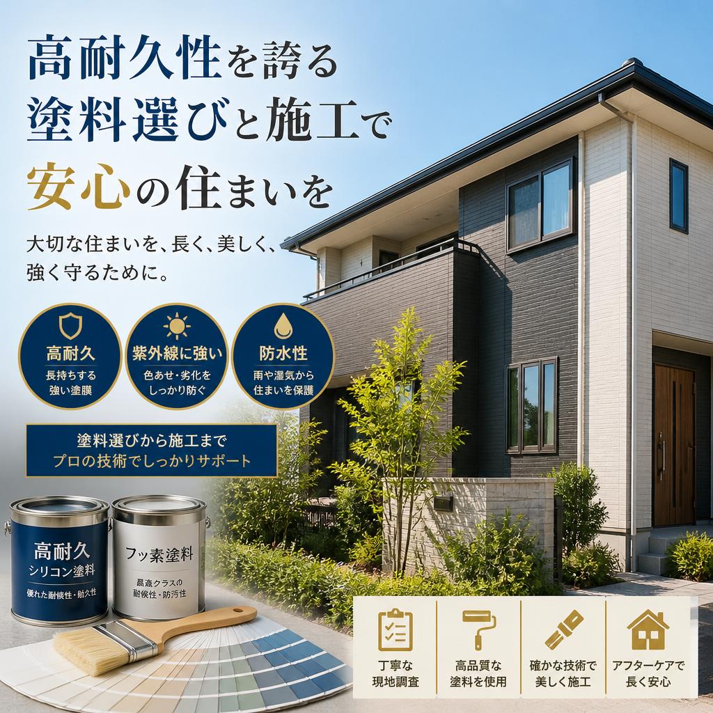 高耐久性を誇る塗料選びと施工で安心の住まいを