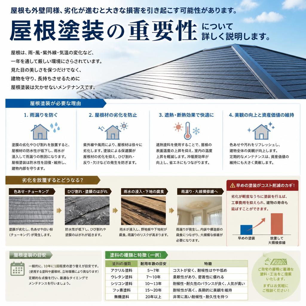 屋根のメンテナンスの必要性
