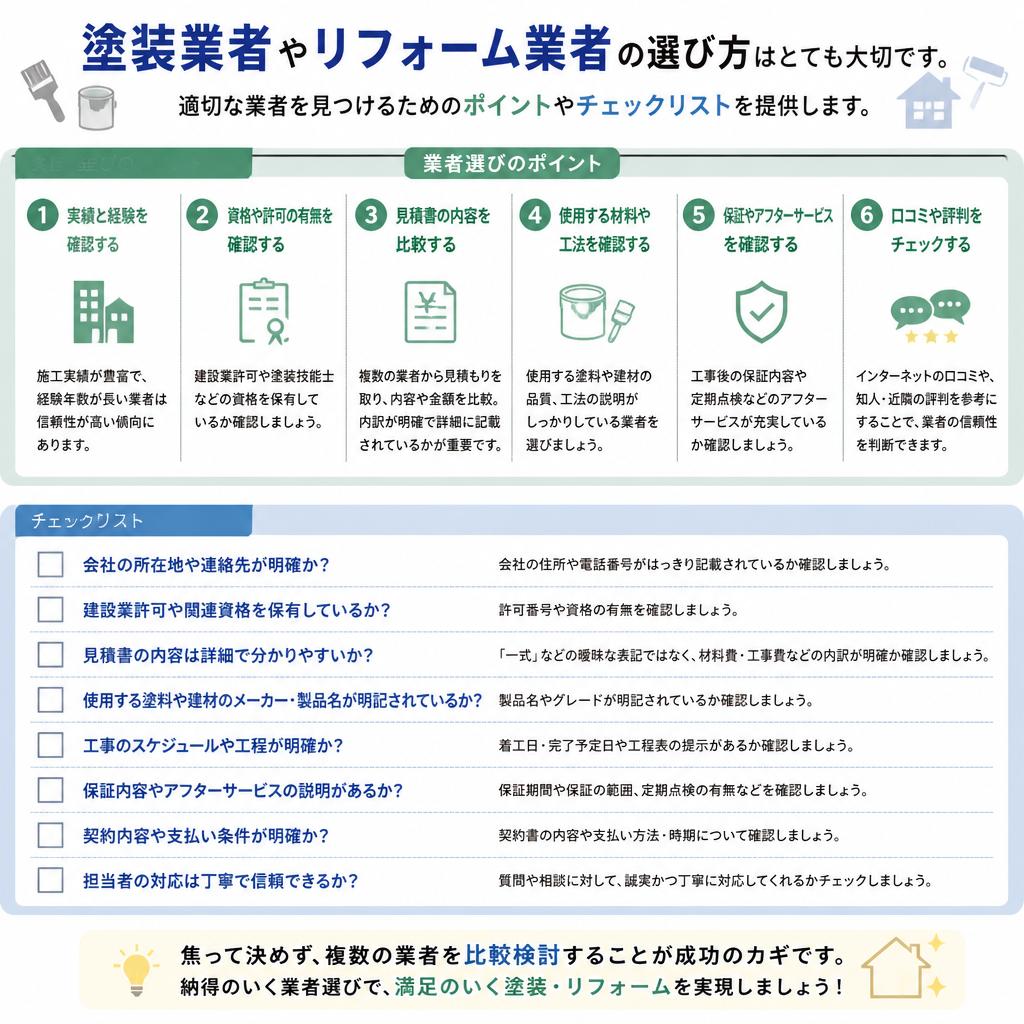 信頼できるリフォーム業者の選び方