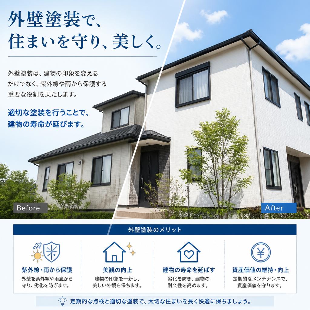 2. 外壁塗装の役割とメリット