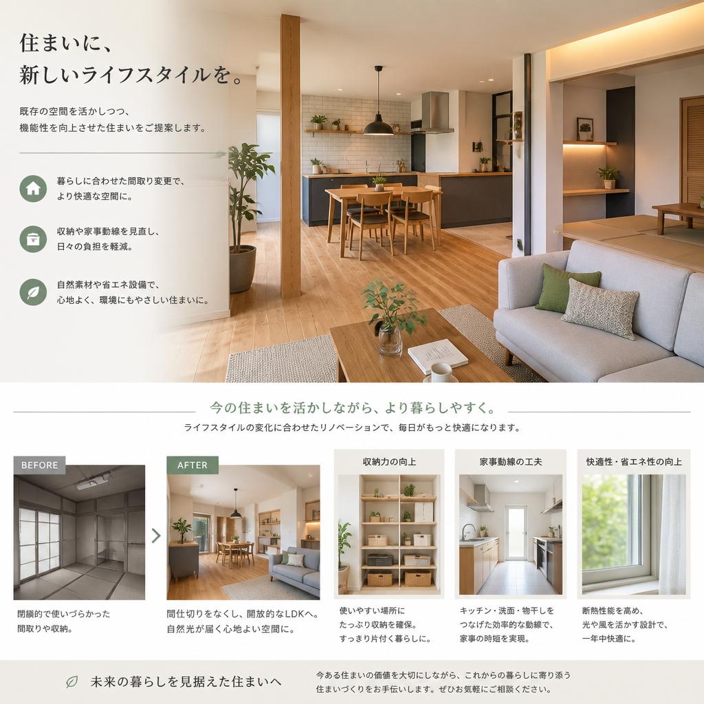 住宅改修で新たな価値を