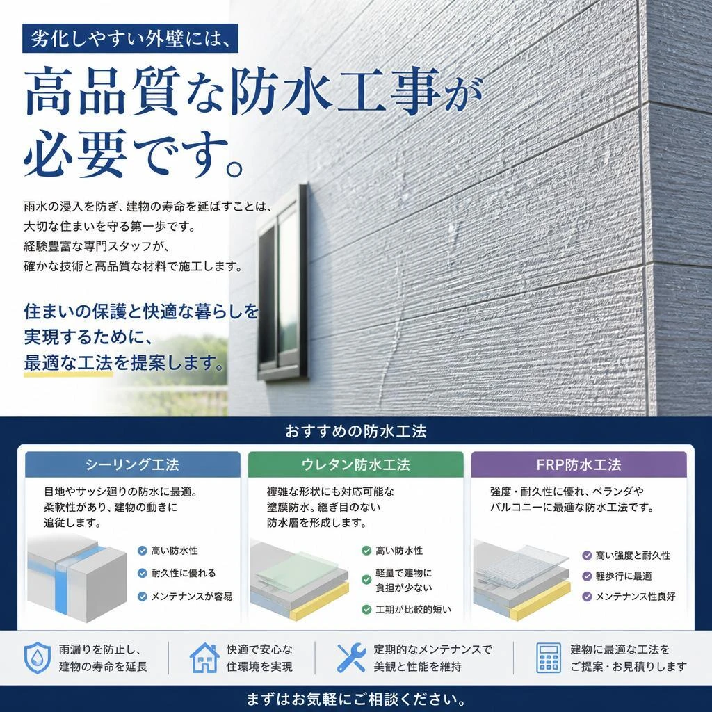 高品質な防水工事